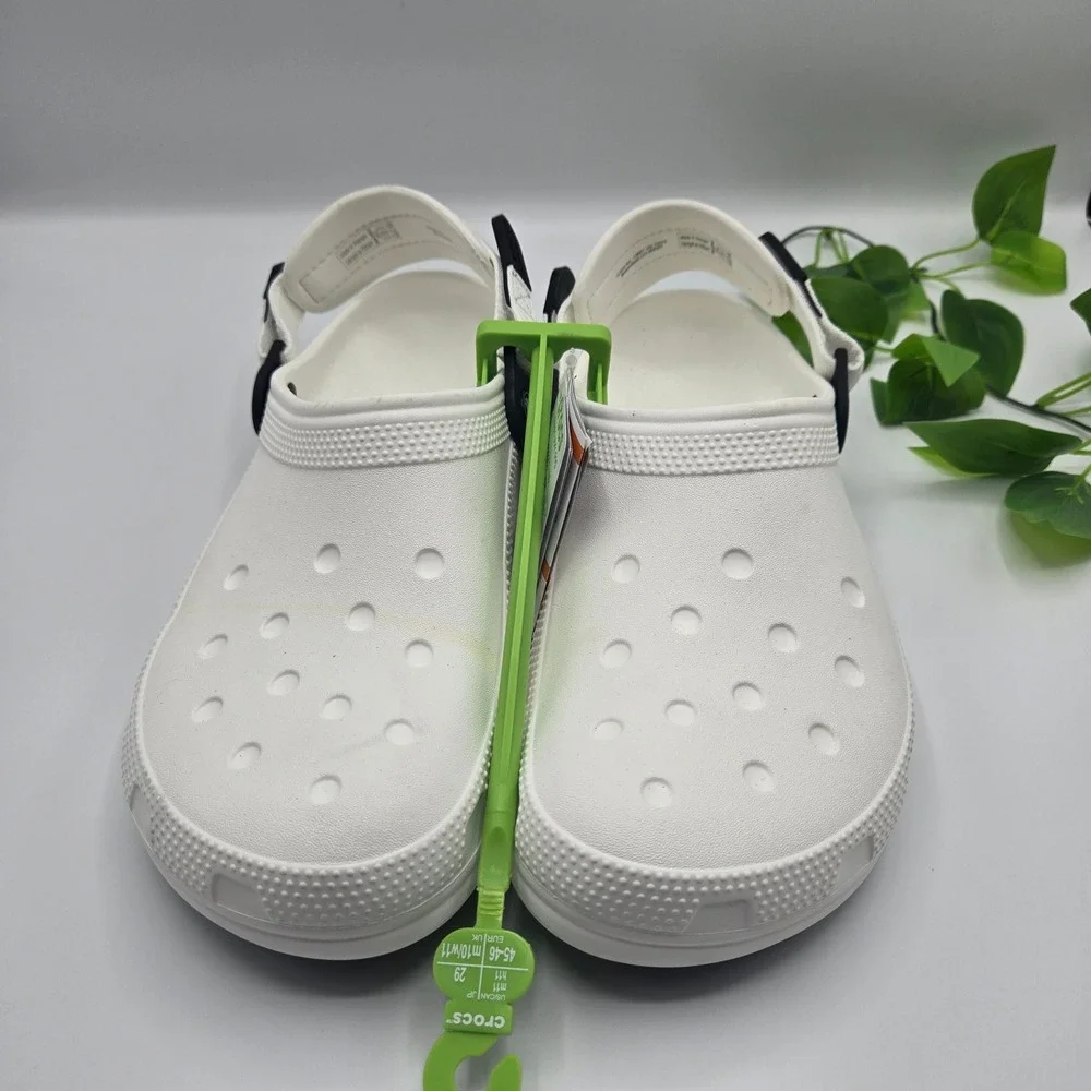 Crocs Classic Work Clog Mens White Slip Resistant Adjustable Strap M11